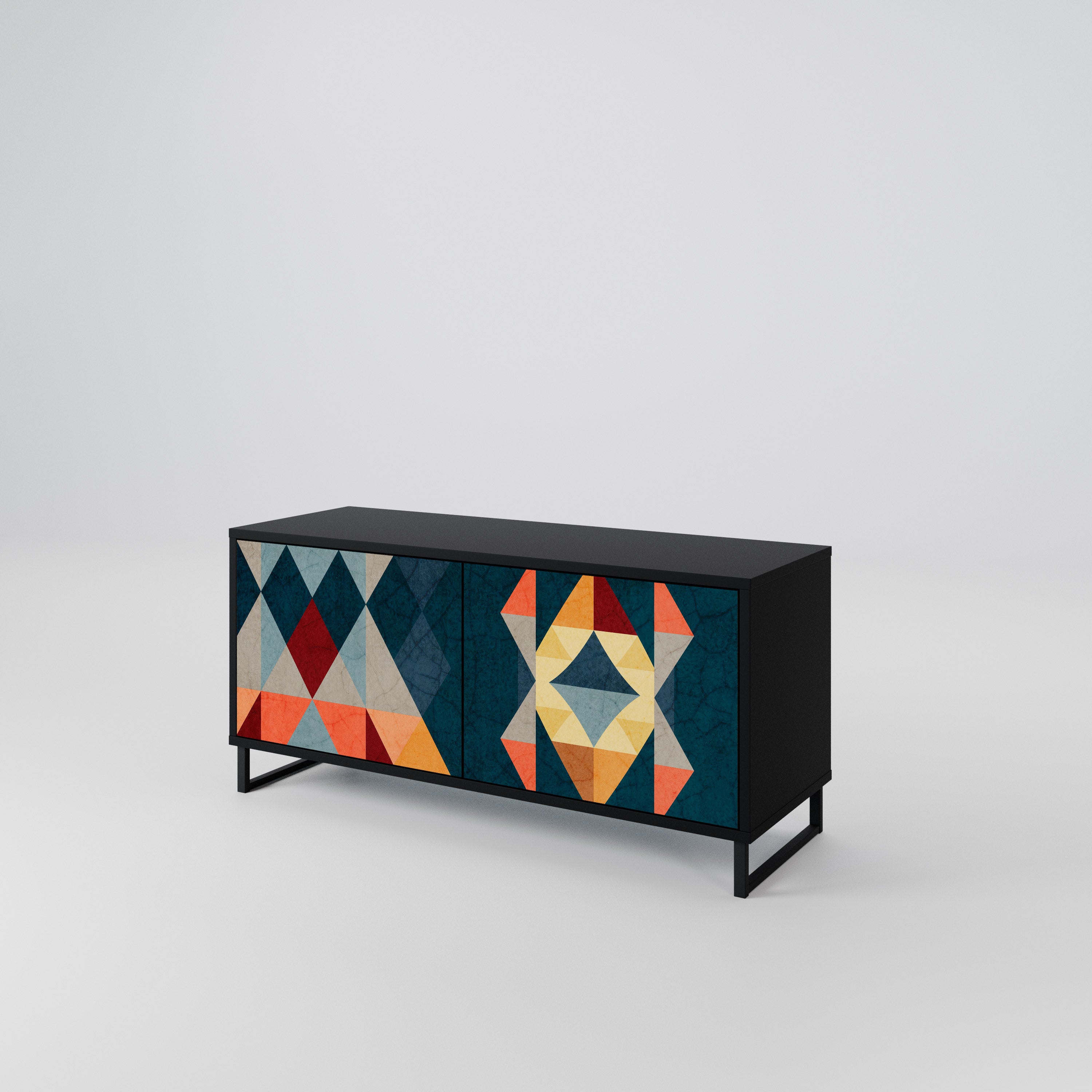 CRACKED ILLUSION Kompaktní dvoudveřový TV stolek