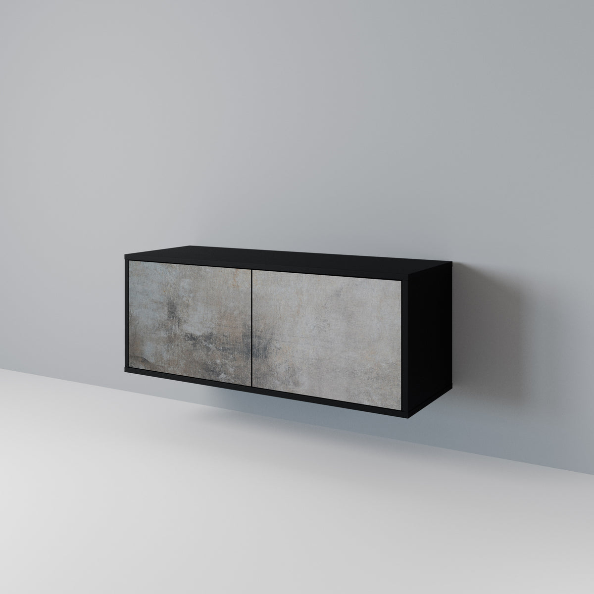CONCRETE WALL Kompaktní dvoudveřový TV stolek