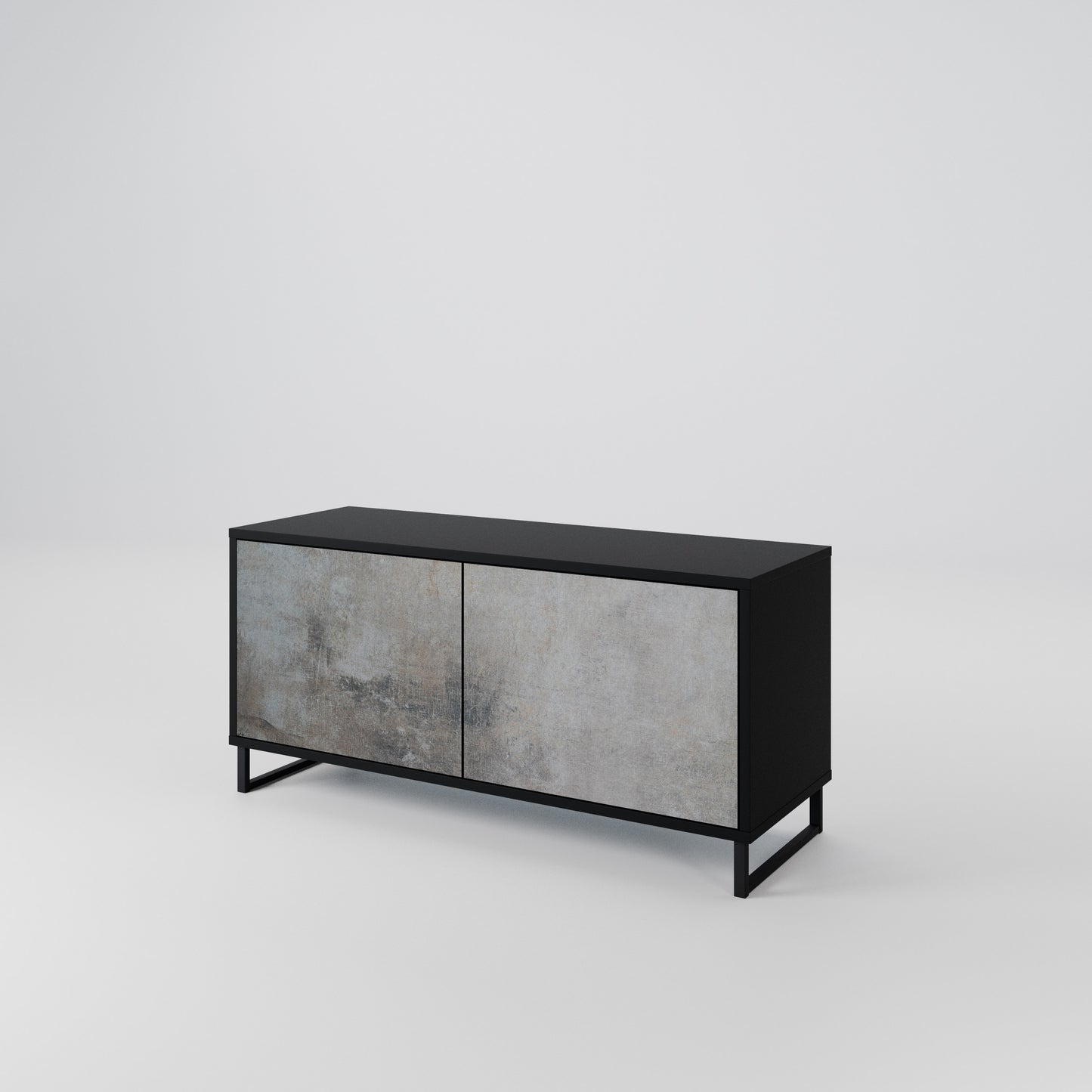 CONCRETE WALL Kompaktní dvoudveřový TV stolek