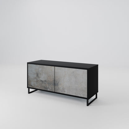 CONCRETE WALL Kompaktní dvoudveřový TV stolek