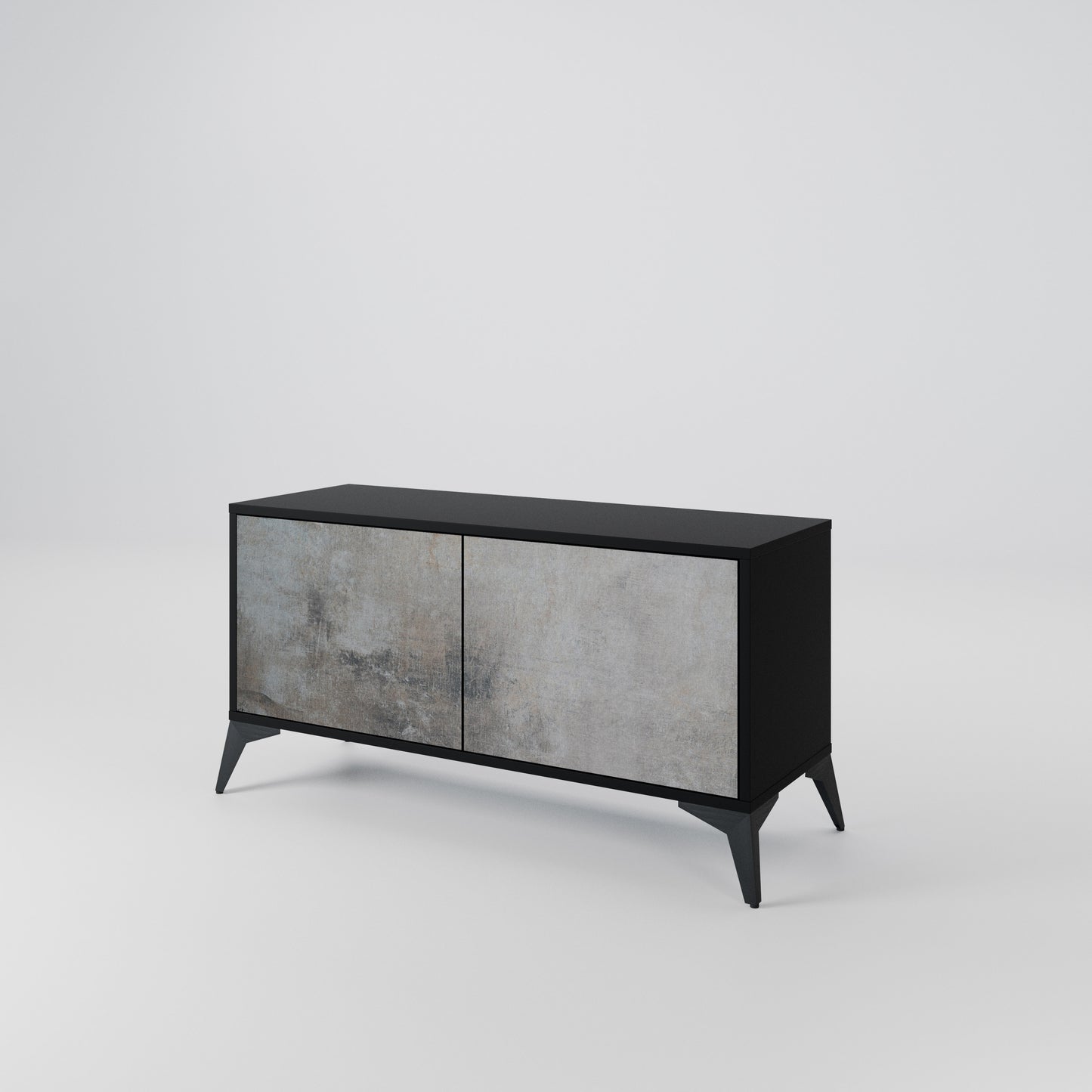 CONCRETE WALL Kompaktní dvoudveřový TV stolek