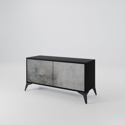 CONCRETE WALL Kompaktní dvoudveřový TV stolek