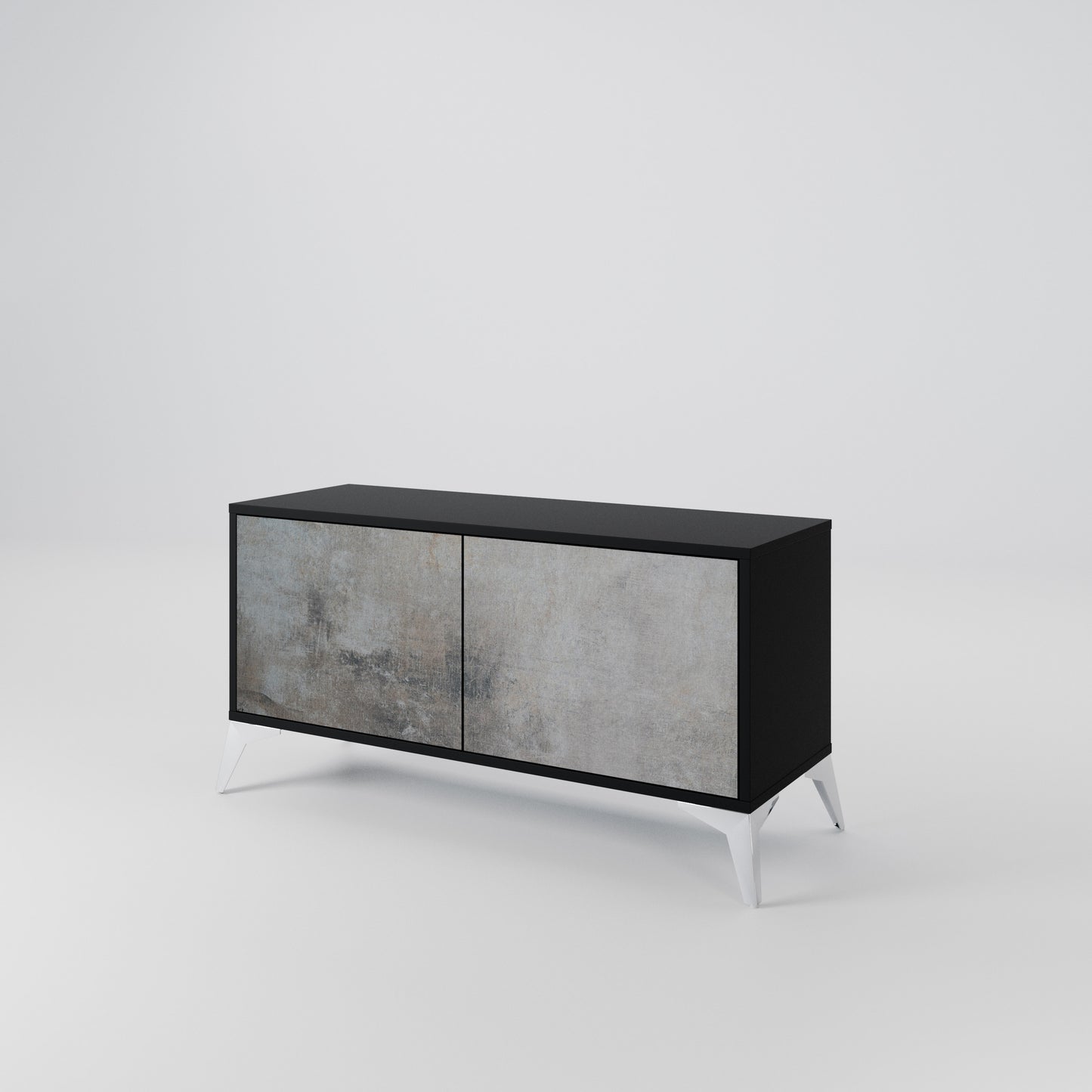 CONCRETE WALL Kompaktní dvoudveřový TV stolek