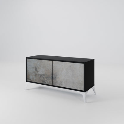 CONCRETE WALL Kompaktní dvoudveřový TV stolek