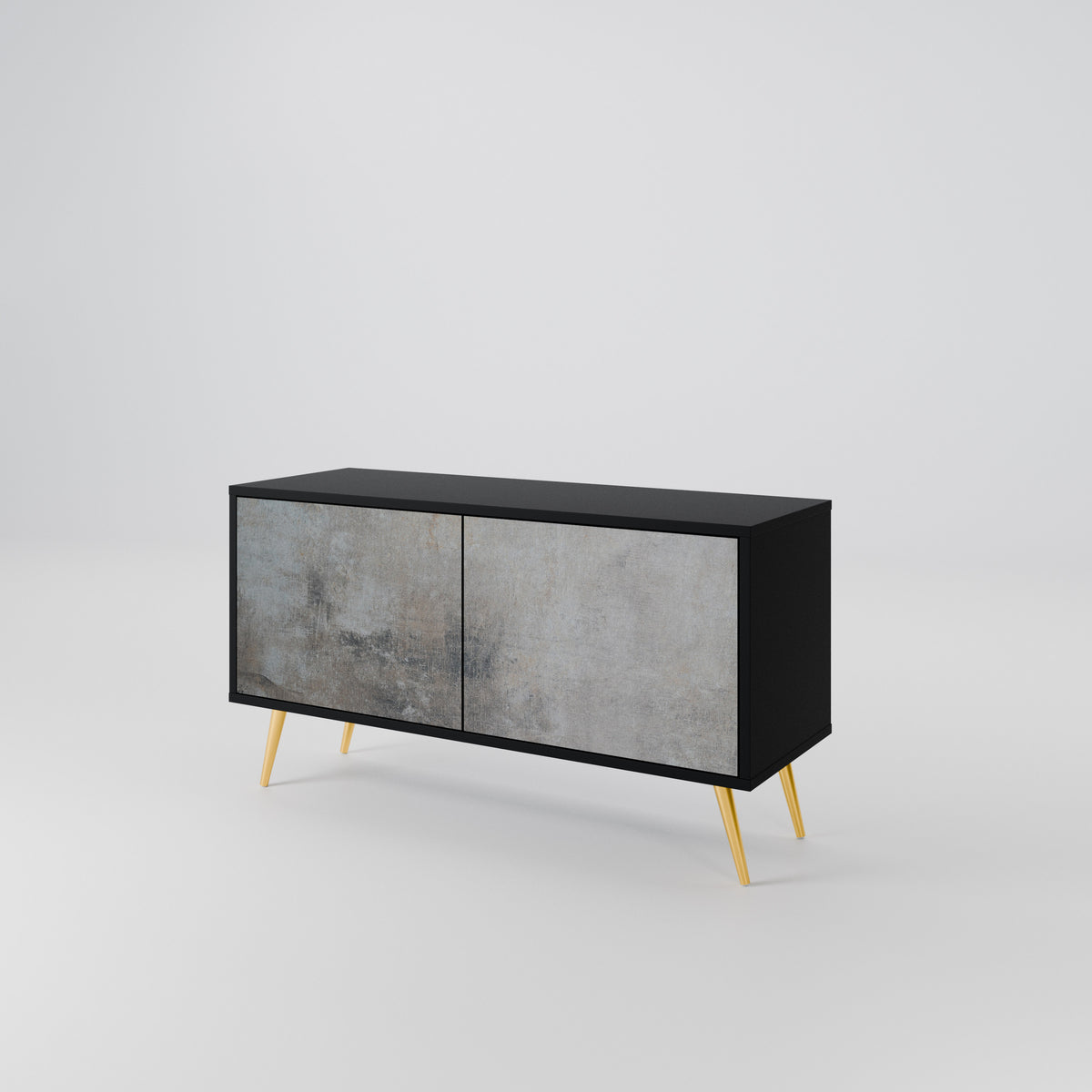 CONCRETE WALL Kompaktní dvoudveřový TV stolek