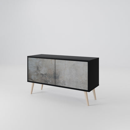 CONCRETE WALL Kompaktní dvoudveřový TV stolek