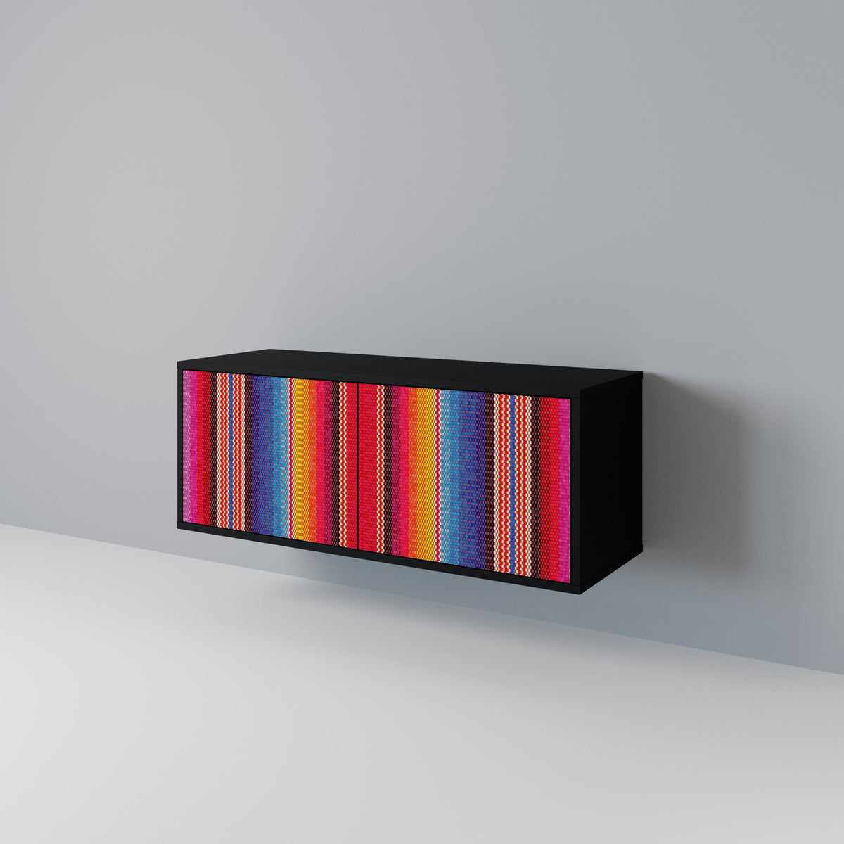 ETHNIC MEXICAN Kompaktní dvoudveřový TV stolek