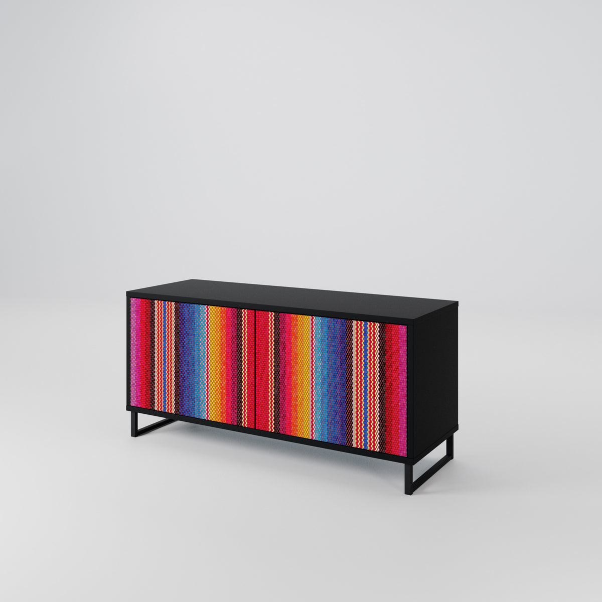 ETHNIC MEXICAN Kompaktní dvoudveřový TV stolek