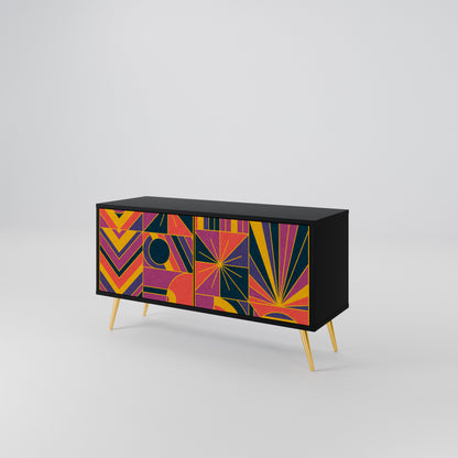 ELECTRIC PATTERNS Kompaktní dvoudveřový TV stolek