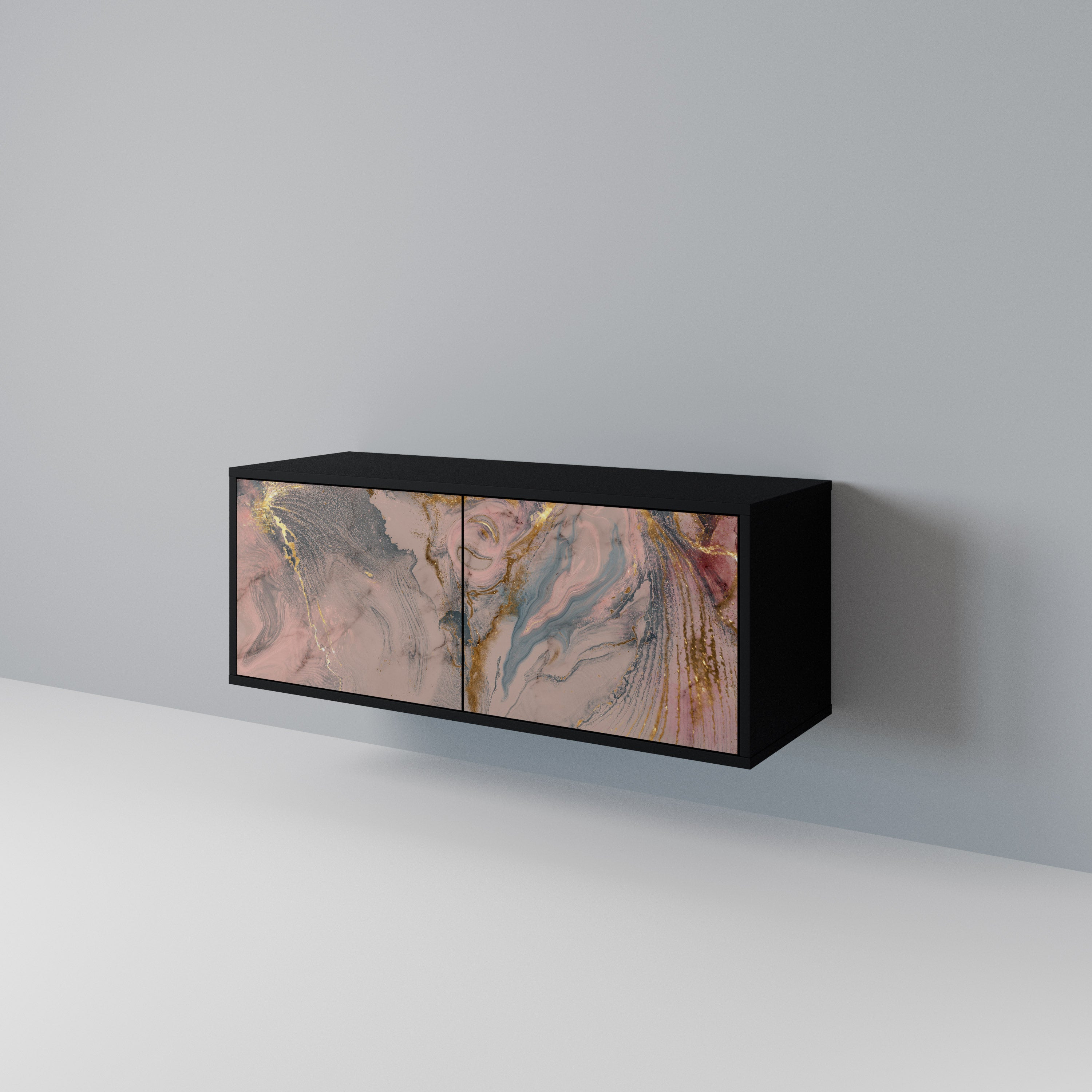 GILDED SWIRLS Kompaktní dvoudveřový TV stolek