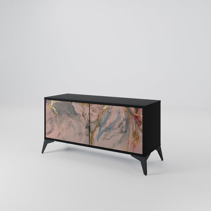 GILDED SWIRLS Kompaktní dvoudveřový TV stolek