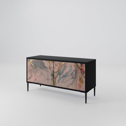 GILDED SWIRLS Kompaktní dvoudveřový TV stolek