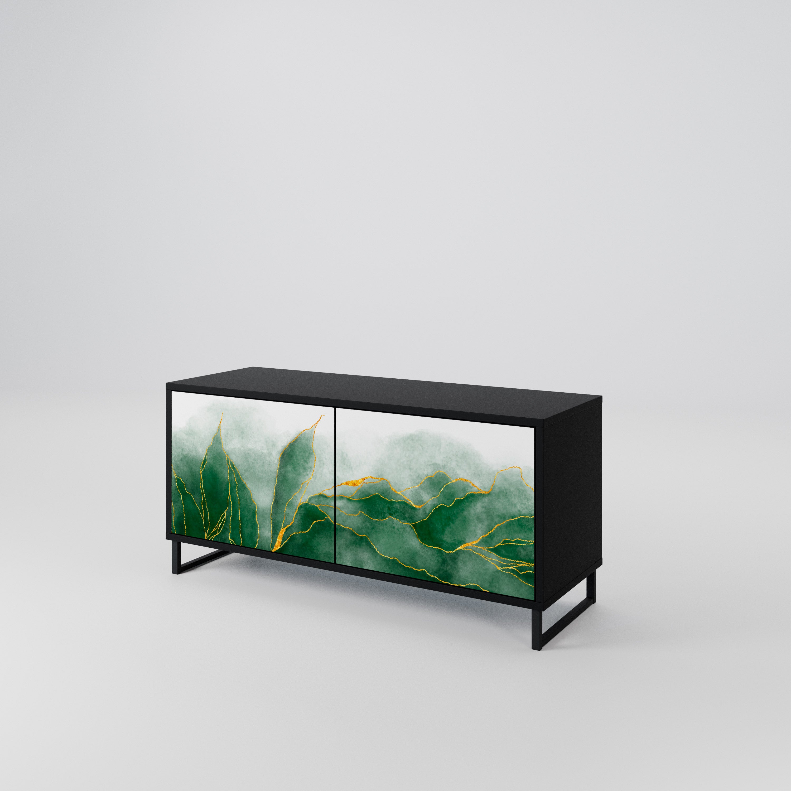 EXPENSIVE NATURE Compact 2-Door TV Cabinet