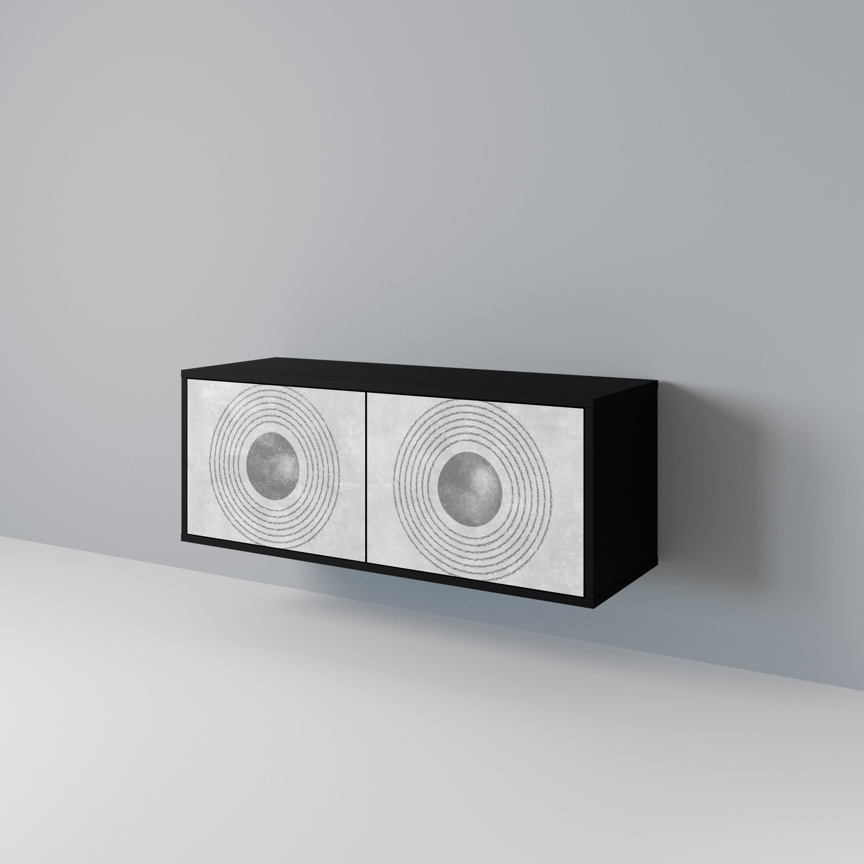 SOLID CIRCLES Compact 2-Door TV Cabinet