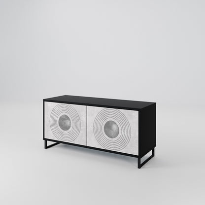 SOLID CIRCLES Kompaktní dvoudveřový TV stolek