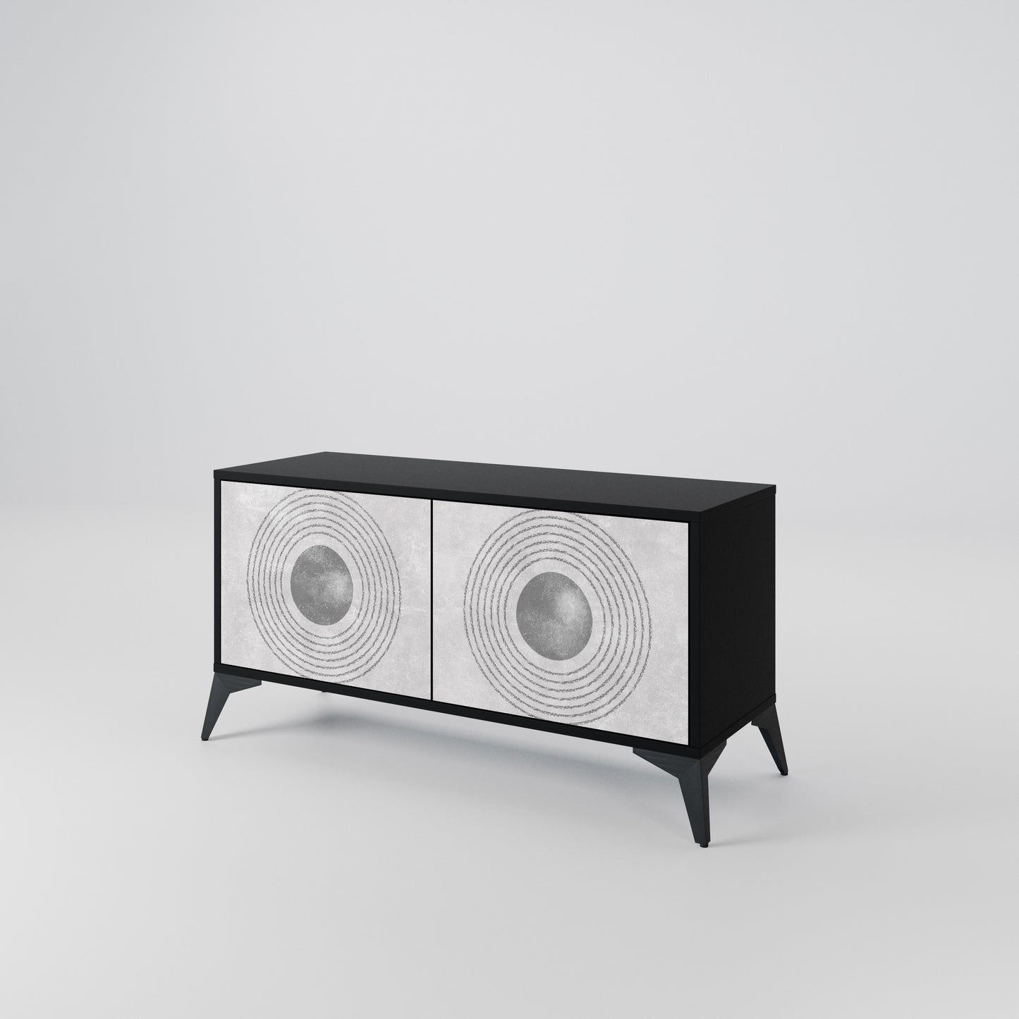 SOLID CIRCLES Kompaktní dvoudveřový TV stolek