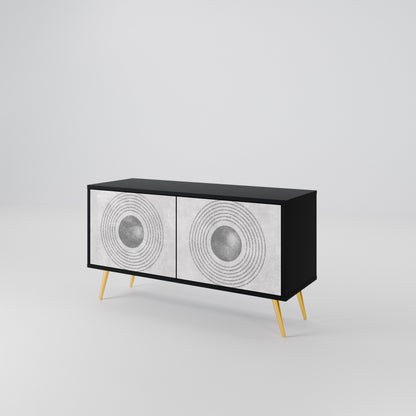 SOLID CIRCLES Kompaktní dvoudveřový TV stolek