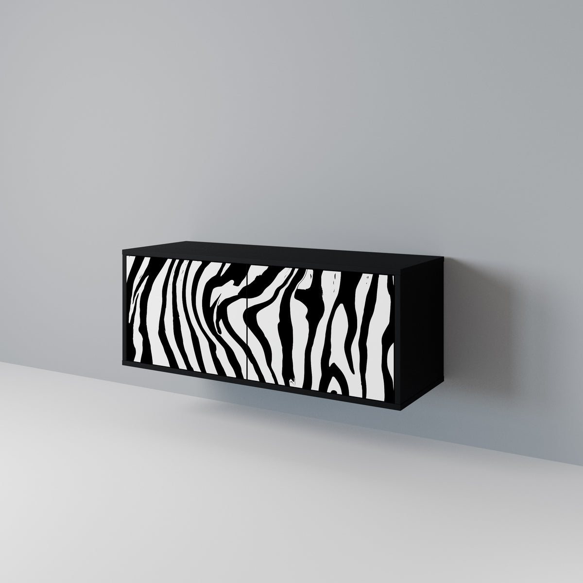 SPLENDID ZEBRA Kompaktní dvoudveřový TV stolek