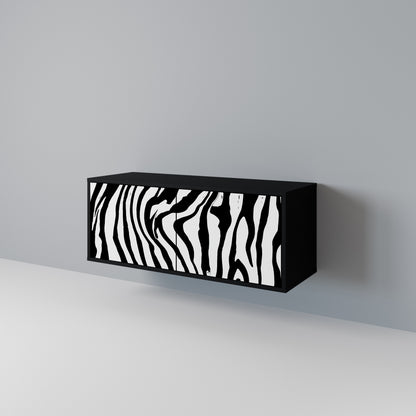 SPLENDID ZEBRA Kompaktní dvoudveřový TV stolek