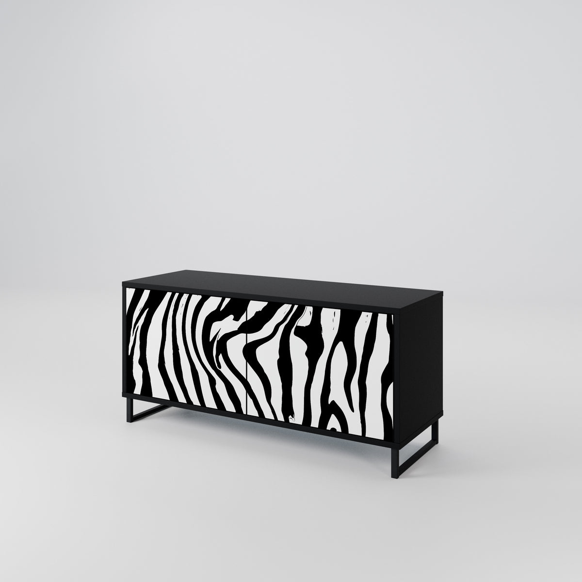 SPLENDID ZEBRA Kompaktní dvoudveřový TV stolek