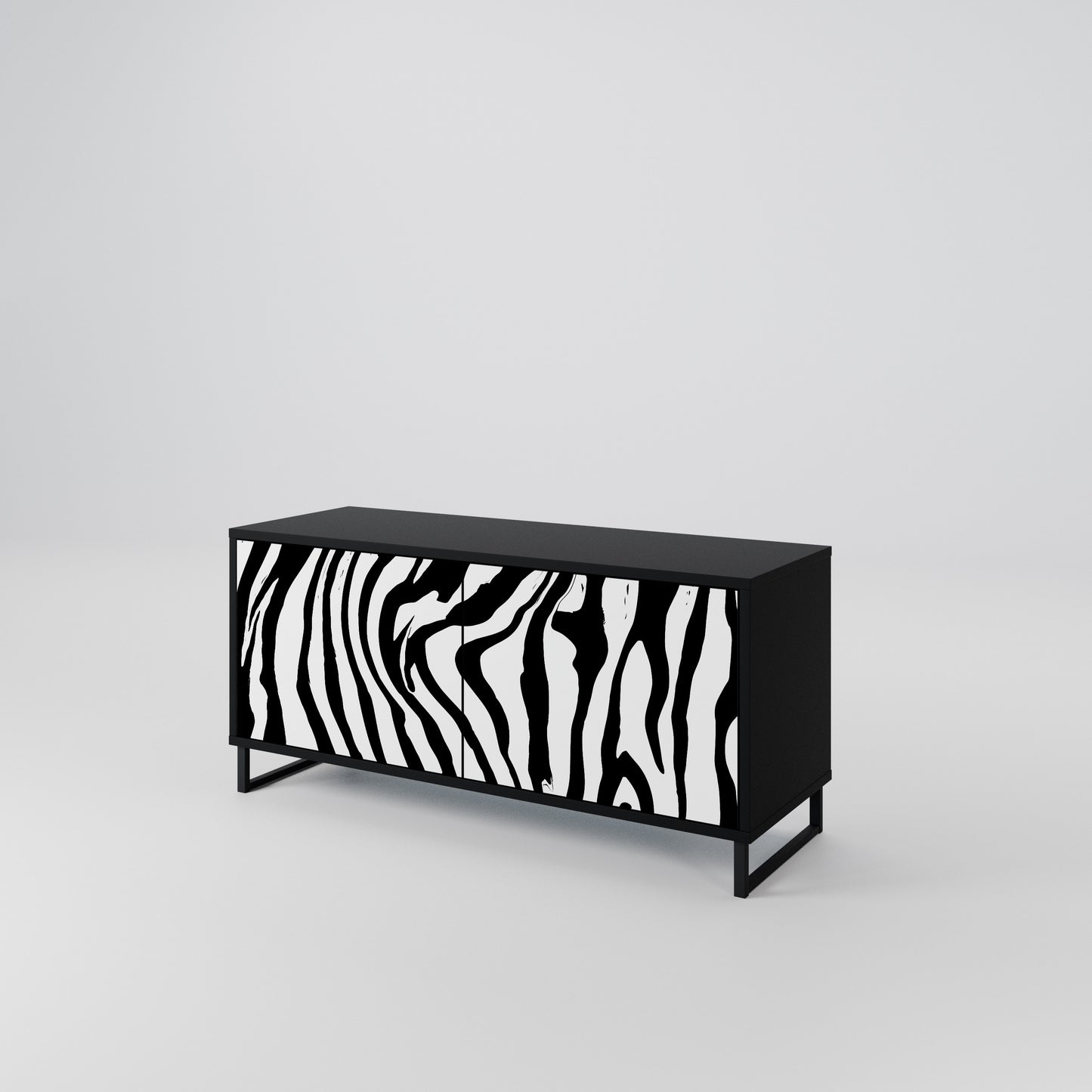 SPLENDID ZEBRA Kompaktní dvoudveřový TV stolek