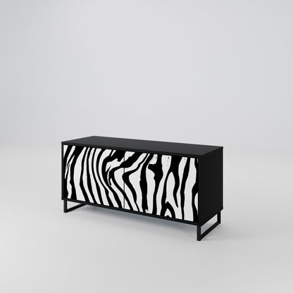 SPLENDID ZEBRA Kompaktní dvoudveřový TV stolek