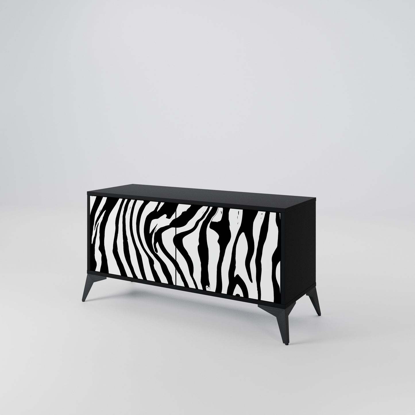 SPLENDID ZEBRA Kompaktní dvoudveřový TV stolek