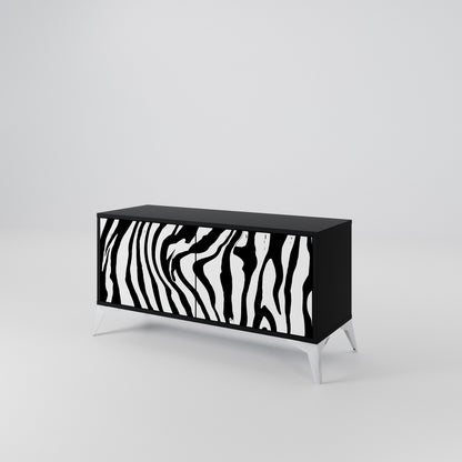 SPLENDID ZEBRA Kompaktní dvoudveřový TV stolek