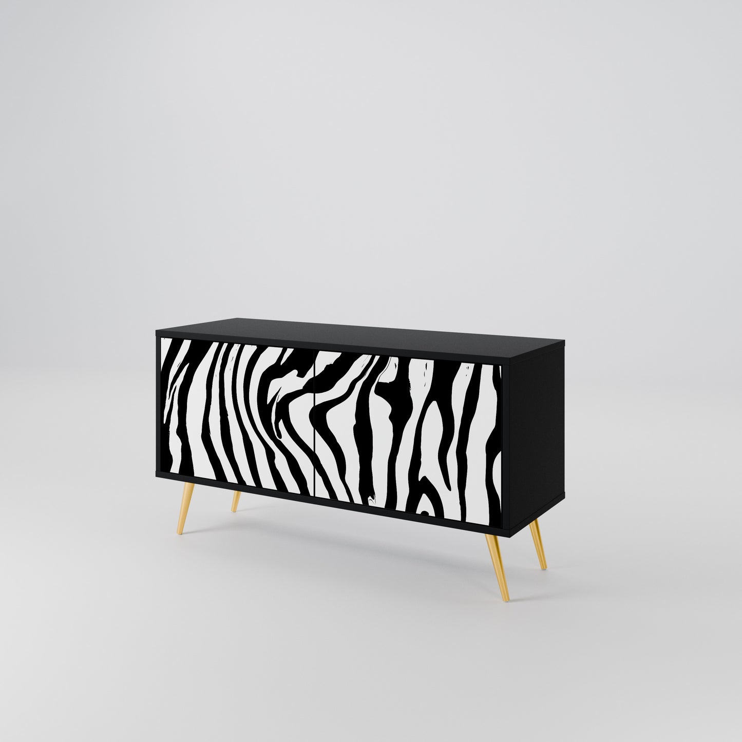 SPLENDID ZEBRA Kompaktní dvoudveřový TV stolek