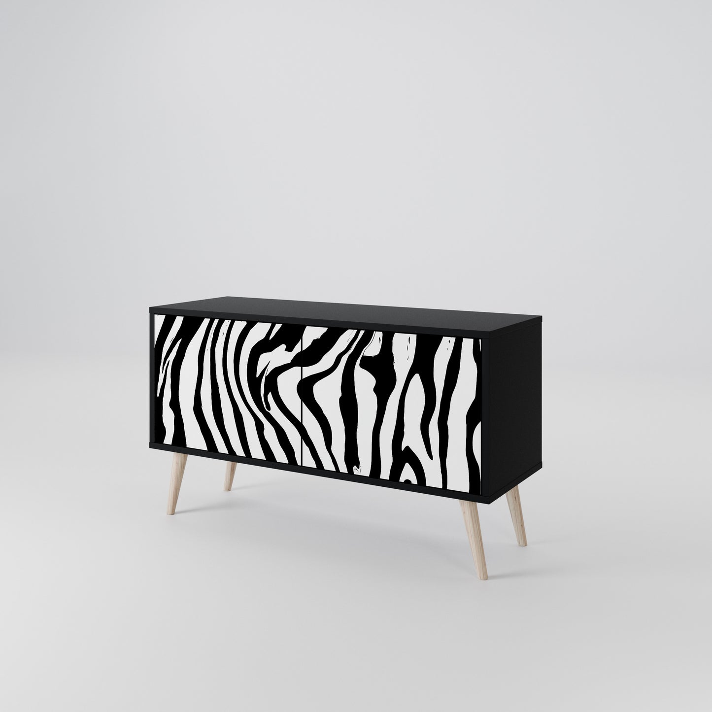 SPLENDID ZEBRA Kompaktní dvoudveřový TV stolek