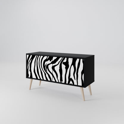 SPLENDID ZEBRA Kompaktní dvoudveřový TV stolek