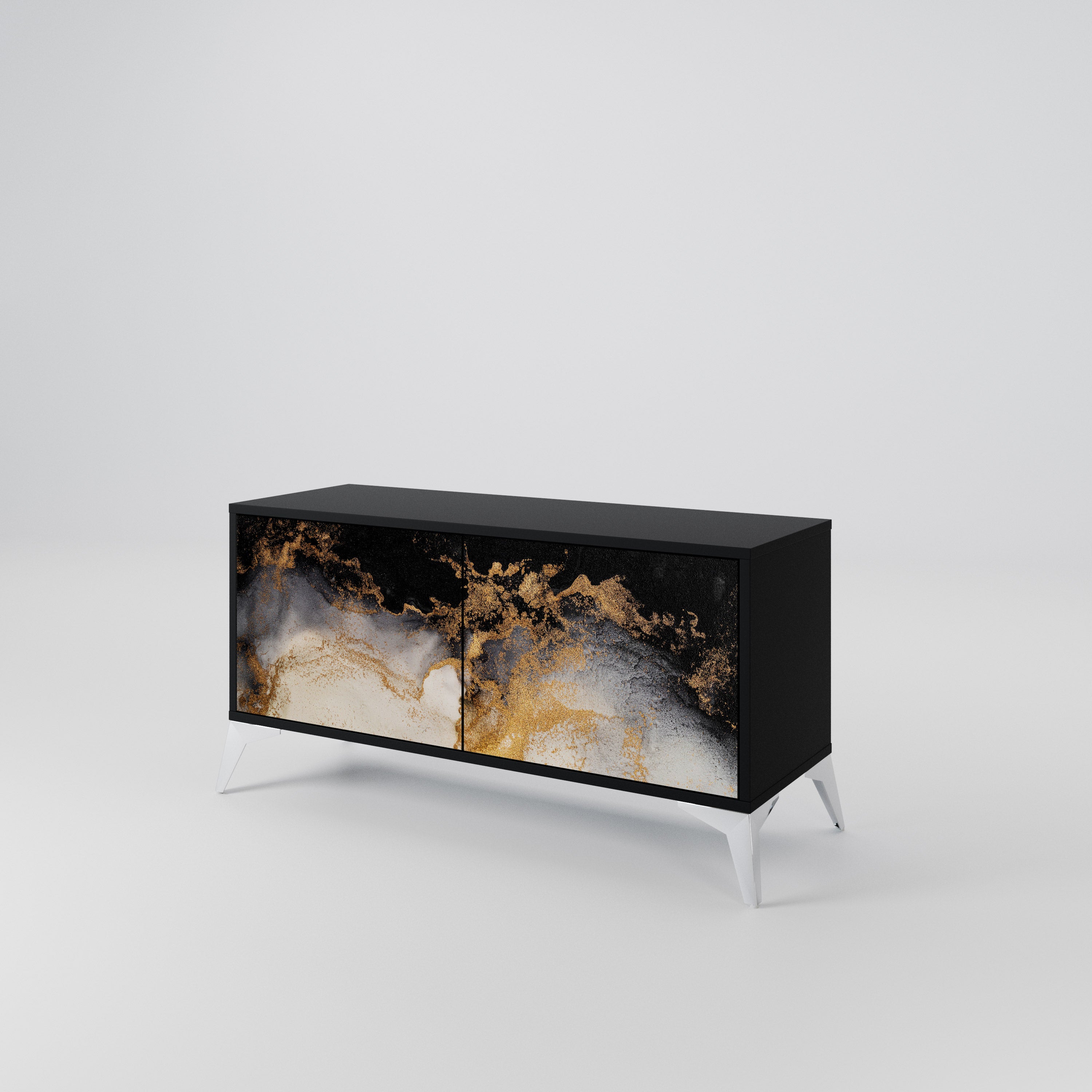 MARBLE OF TOMMORROW Compact 2-Door TV Cabinet