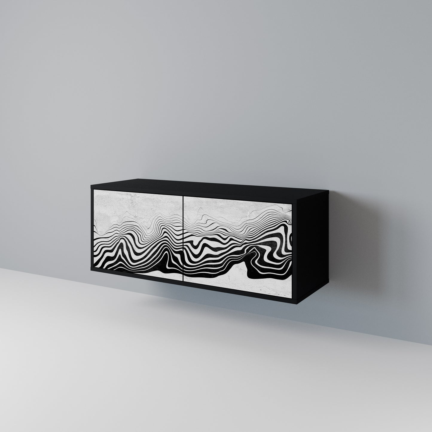 MONOCHROME MIRAGE Kompaktní dvoudveřový TV stolek