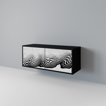 MONOCHROME MIRAGE Kompaktní dvoudveřový TV stolek