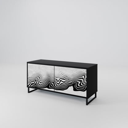 MONOCHROME MIRAGE Kompaktní dvoudveřový TV stolek