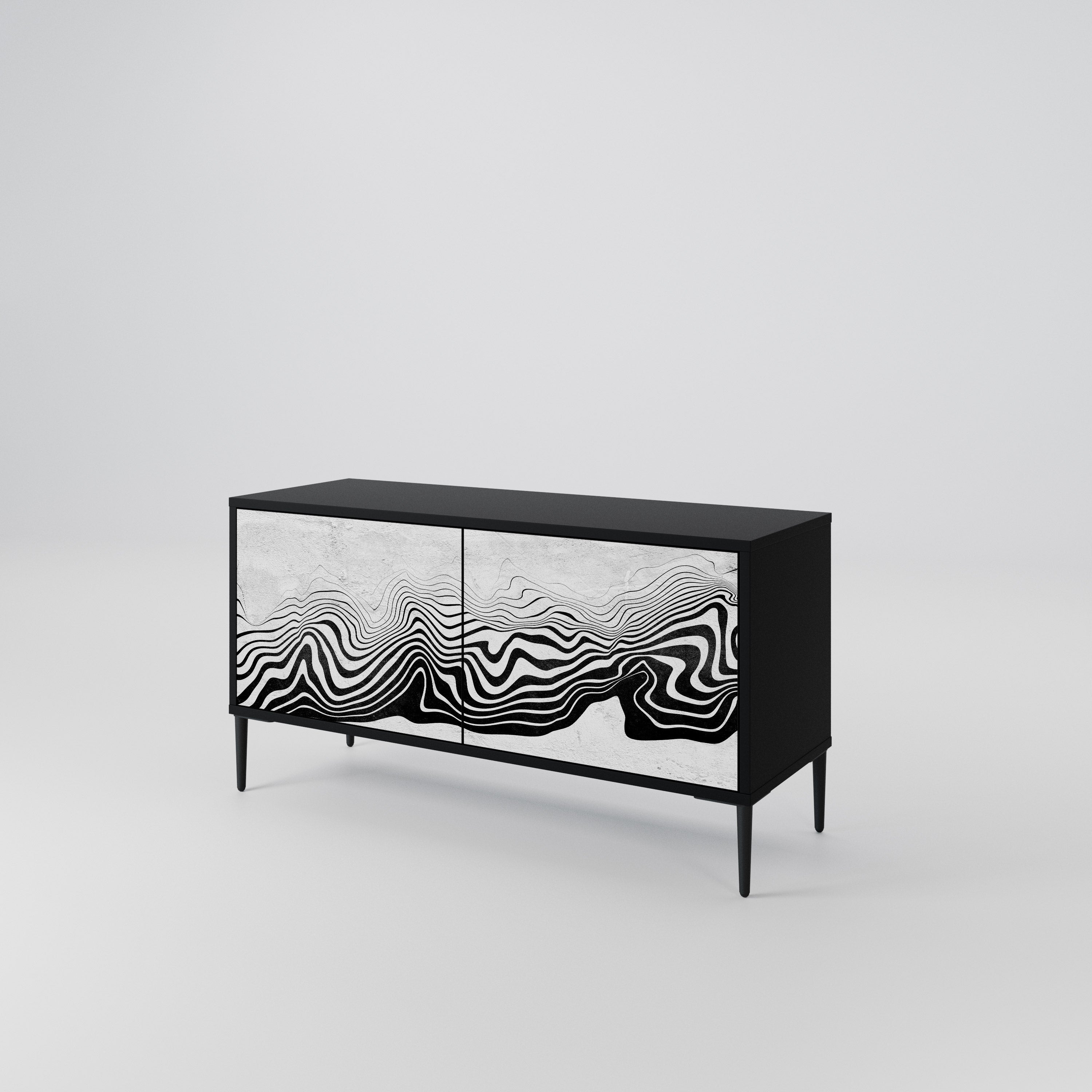 MONOCHROME MIRAGE Compact 2-Door TV Cabinet