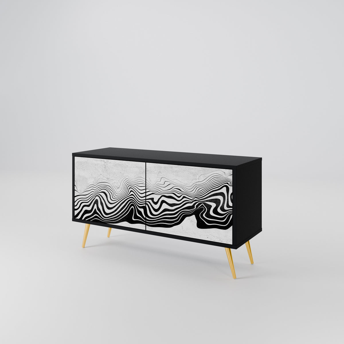 MONOCHROME MIRAGE Kompaktní dvoudveřový TV stolek