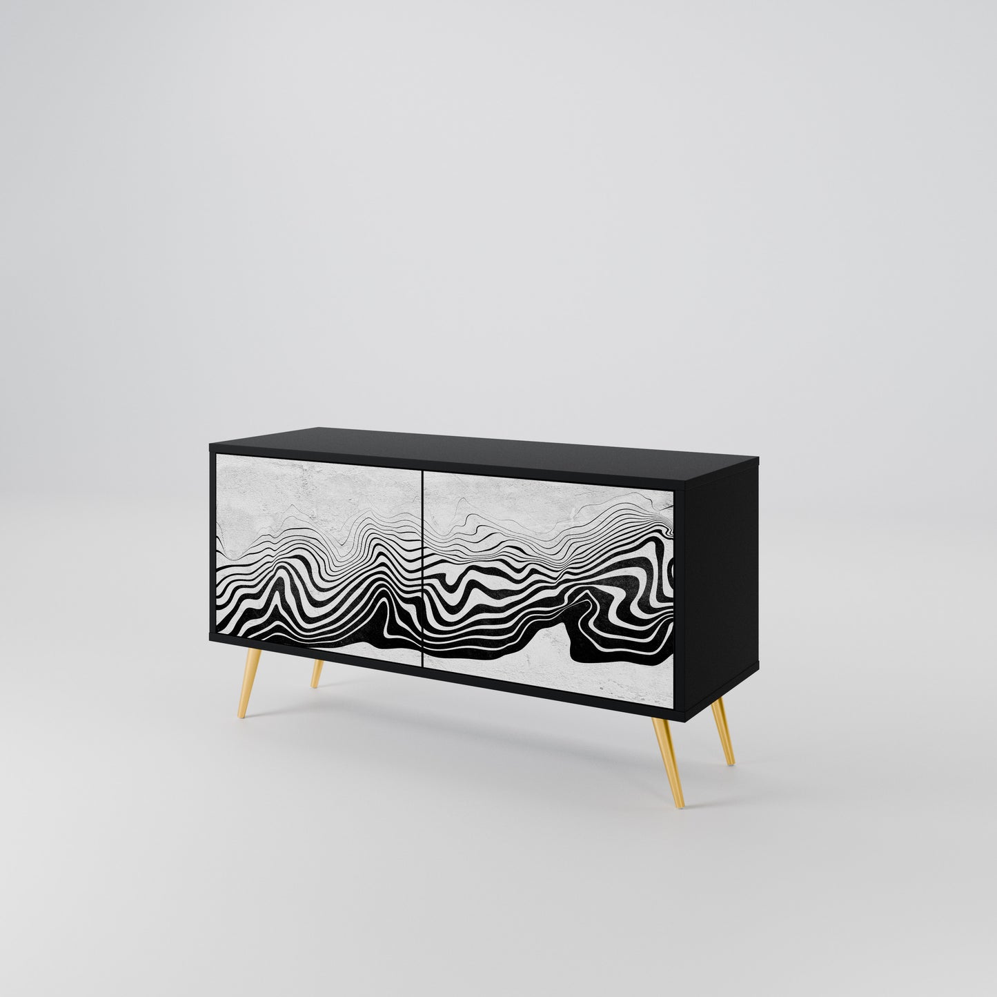 MONOCHROME MIRAGE Kompaktní dvoudveřový TV stolek