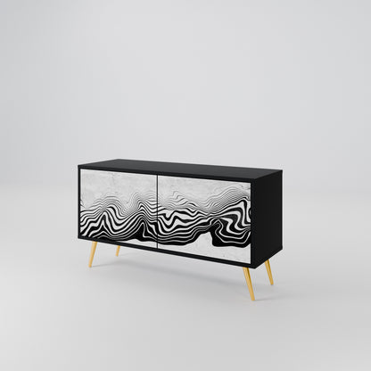 MONOCHROME MIRAGE Kompaktní dvoudveřový TV stolek