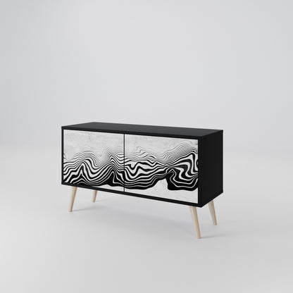 MONOCHROME MIRAGE Kompaktní dvoudveřový TV stolek