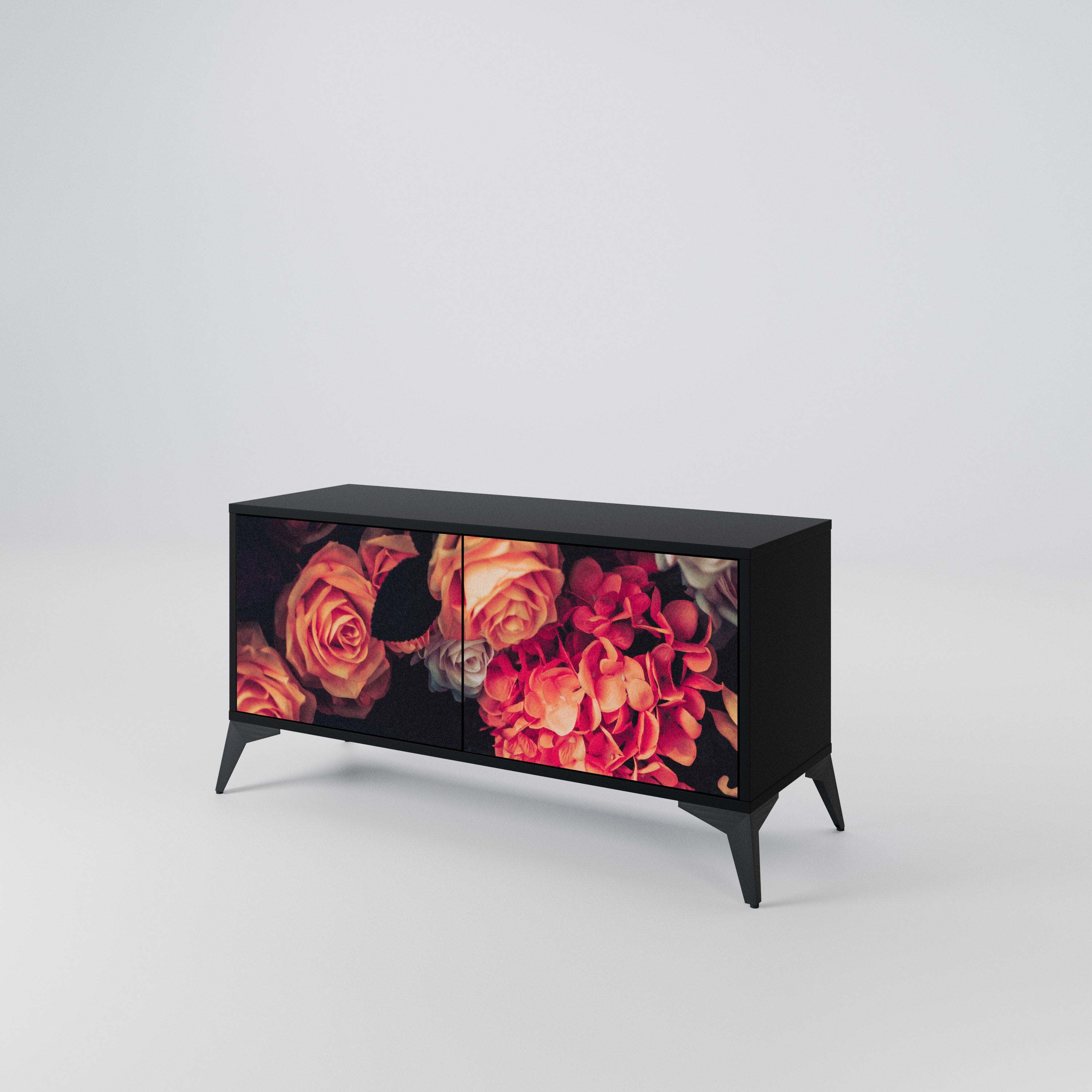 NEVERENDING BLOOM Compact 2-Door TV Cabinet