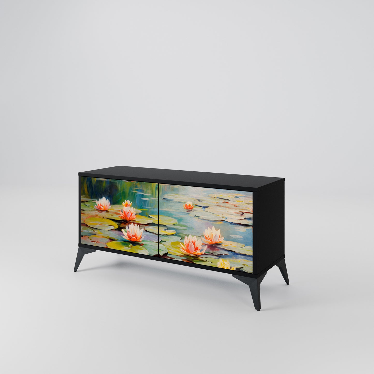 BLOOMING WATERS Kompaktní dvoudveřový TV stolek