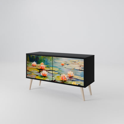 BLOOMING WATERS Kompaktní dvoudveřový TV stolek