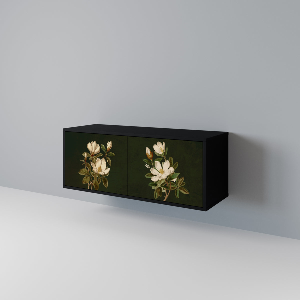 FLORAL NOIR Kompaktní dvoudveřový TV stolek