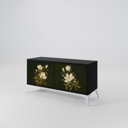 FLORAL NOIR Kompaktní dvoudveřový TV stolek