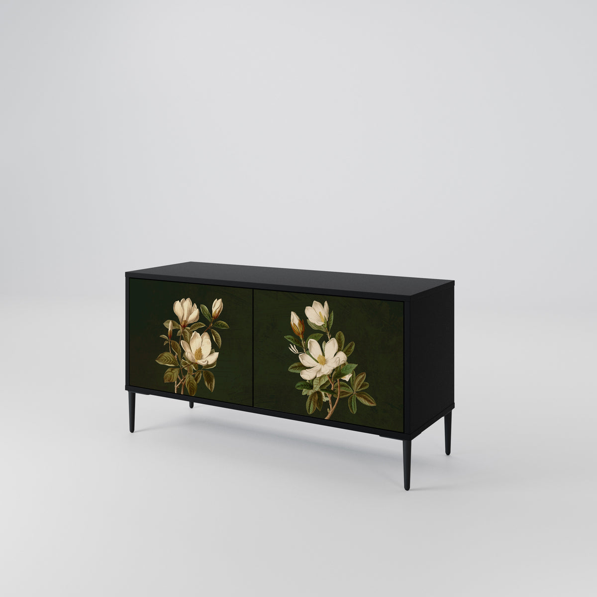 FLORAL NOIR Kompaktní dvoudveřový TV stolek