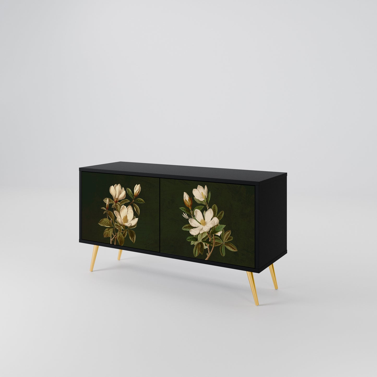 FLORAL NOIR Kompaktní dvoudveřový TV stolek