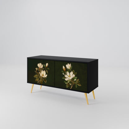 FLORAL NOIR Kompaktní dvoudveřový TV stolek
