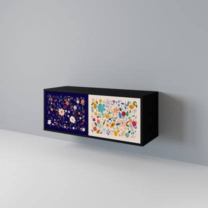 FLORAL COMBINATION Kompaktní dvoudveřový TV stolek