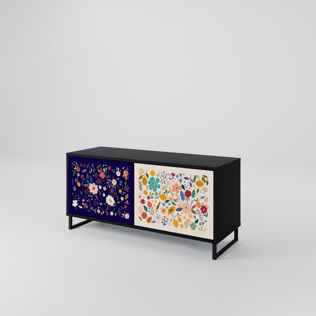 FLORAL COMBINATION Kompaktní dvoudveřový TV stolek